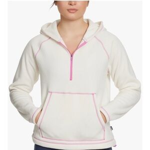 Bass Outdoor White and Pink Fleece Hoodie